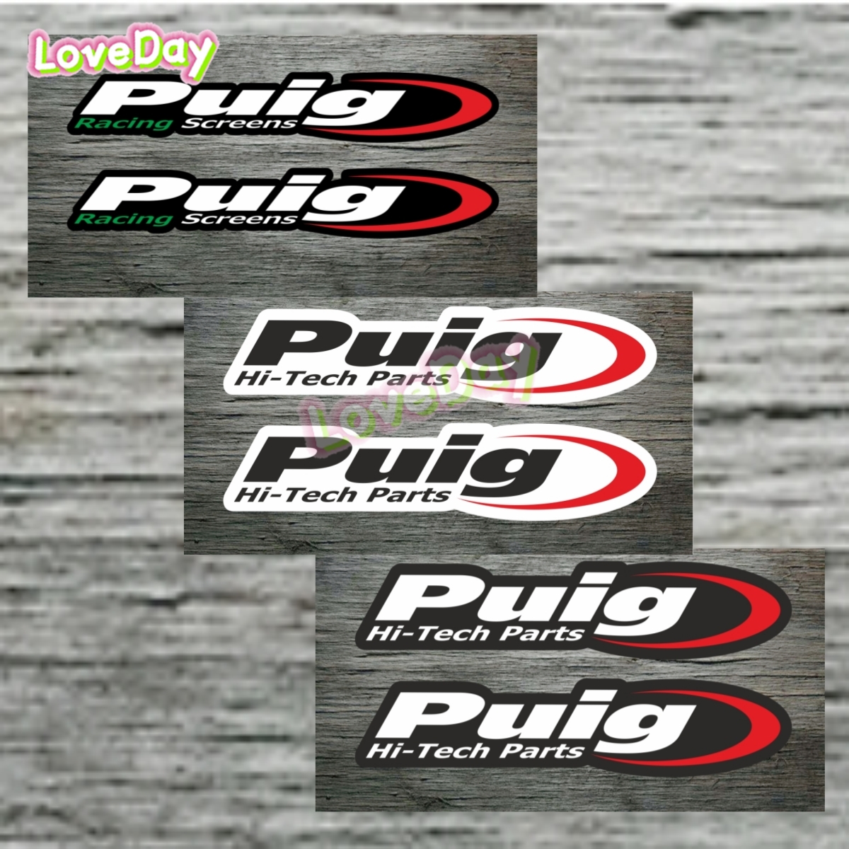 Tech Accessories Words - Puig Racing Hi-Tech Sticker NG BL