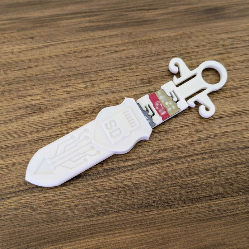 Tech Keychain Accessories - Sword Shaped SD Card Storage Case,