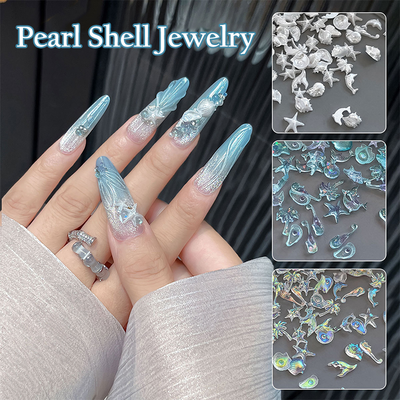 Nail Tech Accessories - 50Pcs Mix Ocean Series Pearl Shell