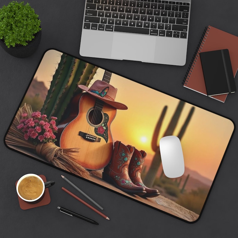 Desert Guitar Mouse Pad, Cactu - Tech Girl Accessories avis et prix