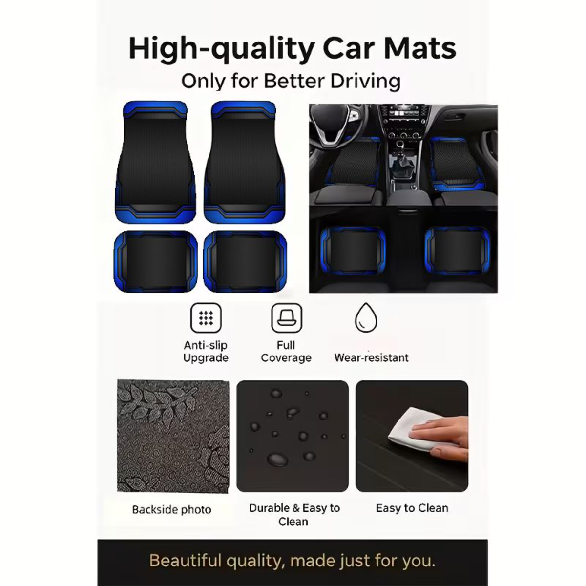 4pcs Blue Black Tech Geometric - Universal Tech Accessories avis et prix