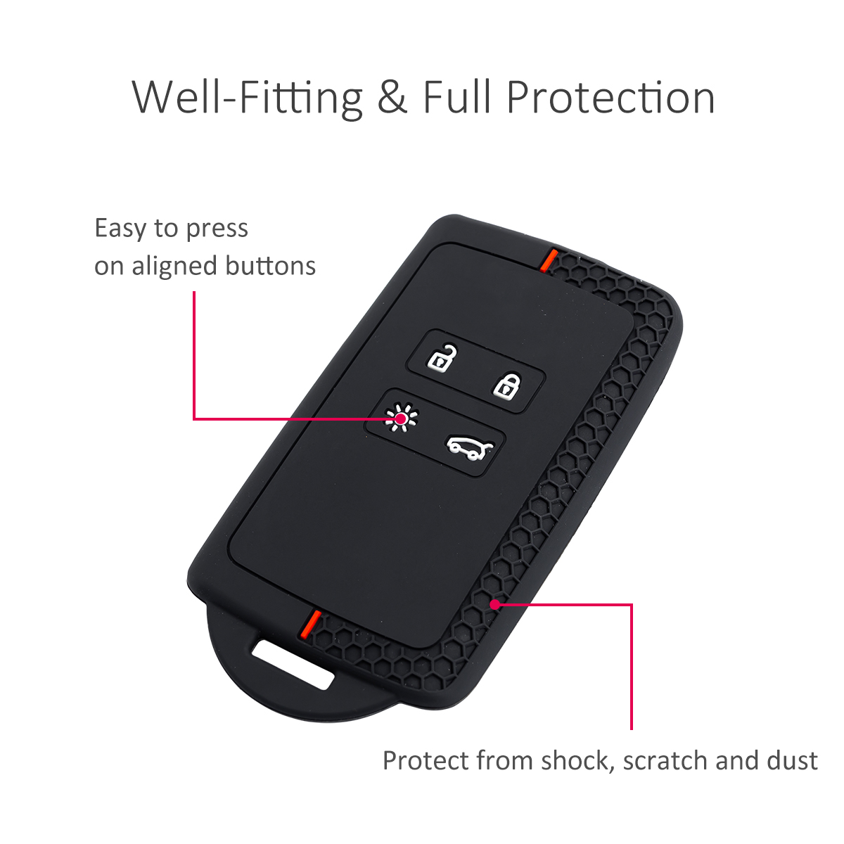 2x Silicone Car Key Fob Cover  - Tech Keychain Accessories avis et prix