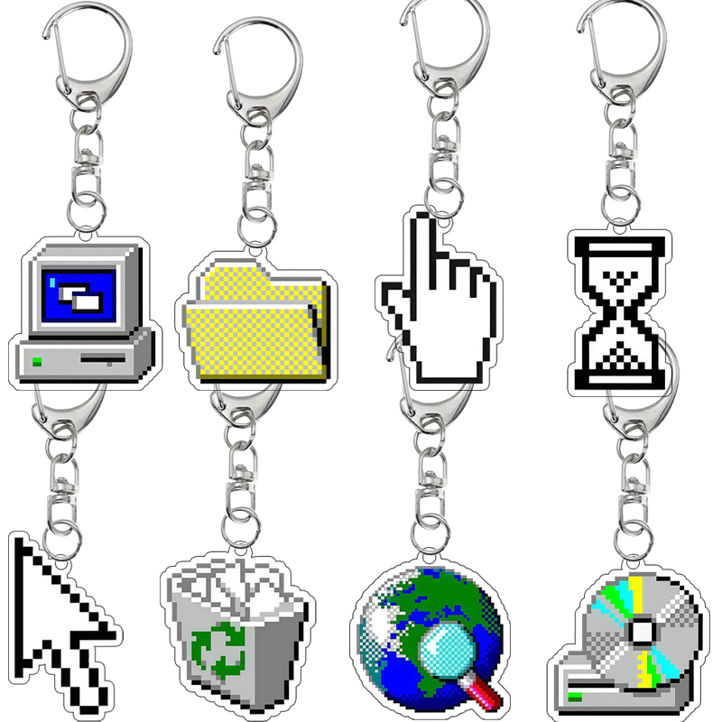 Creative Double-sided Print Re - Tech Keychain Accessories avis et prix