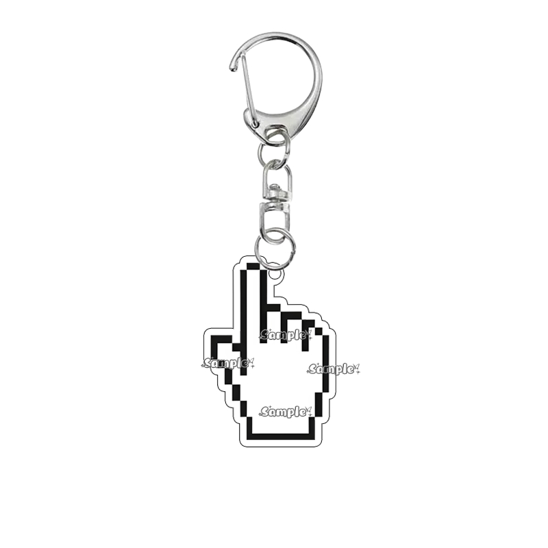 Creative Double-sided Print Re - Tech Keychain Accessories avis et prix