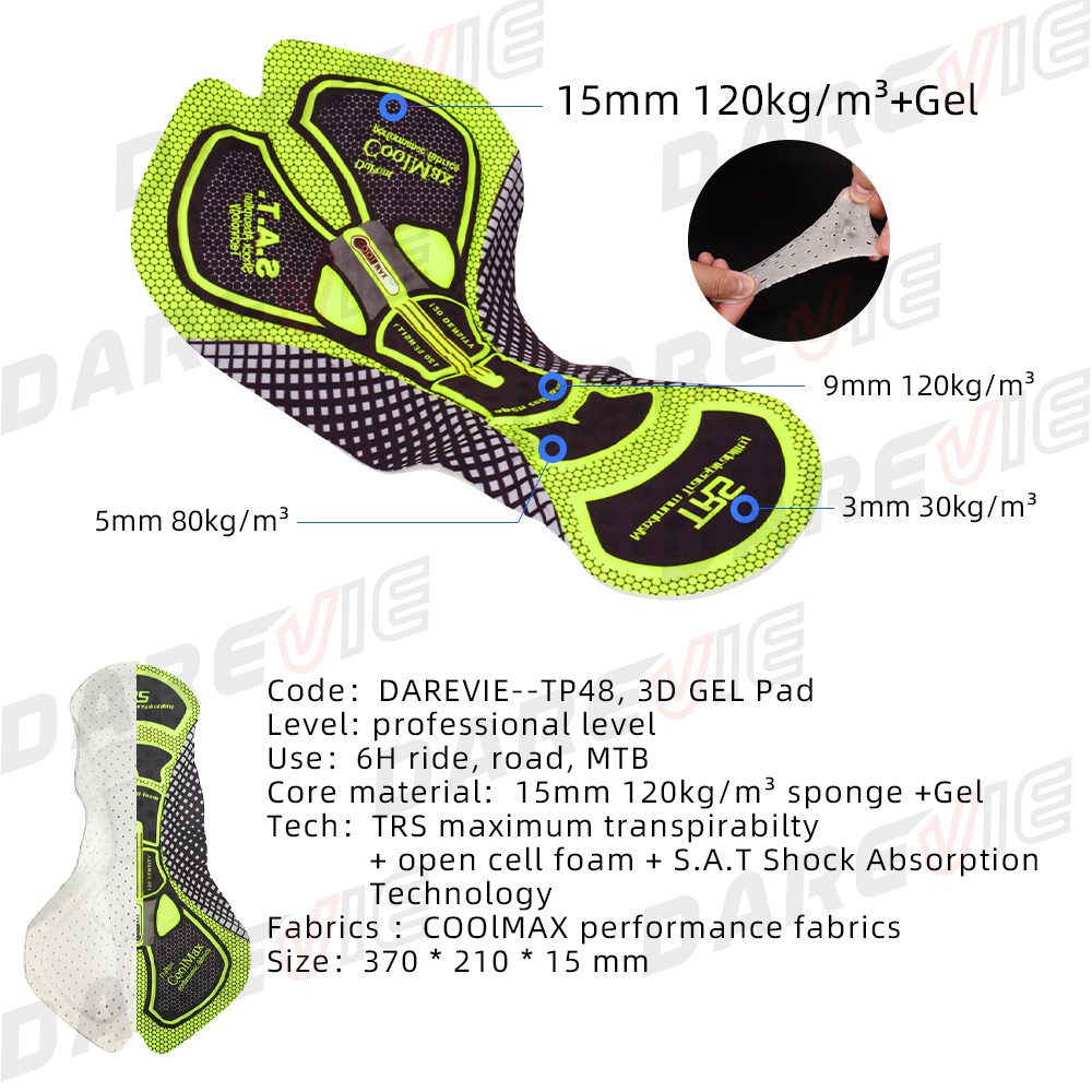 DAREVIE Cycling Pad Gel Cushio - Tech X avis et prix